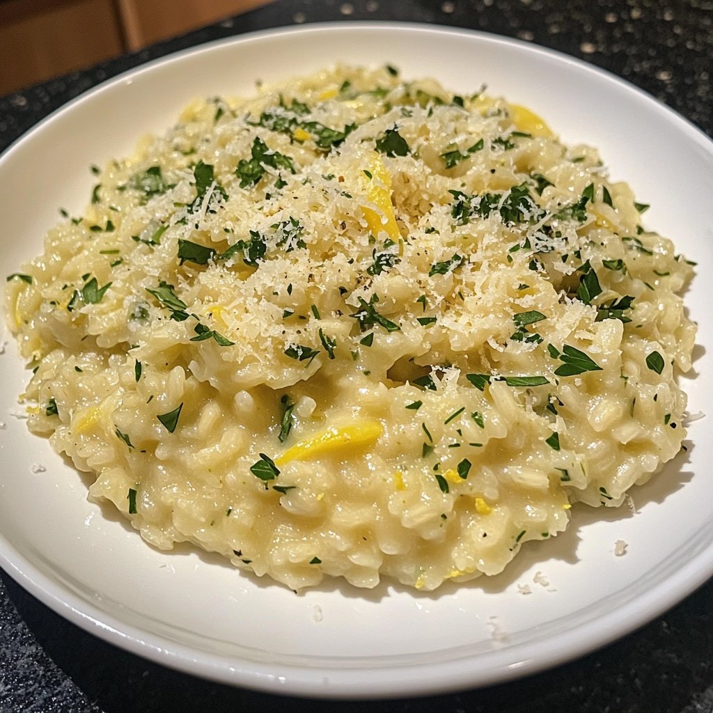 Valentine Dinner Lemon Herb Risotto