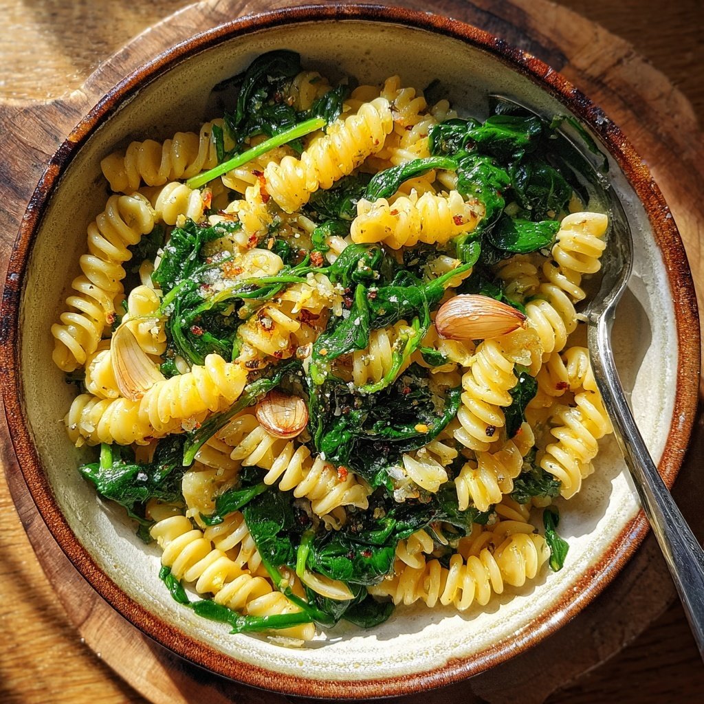 Easy Pasta With Spinach And Garlic