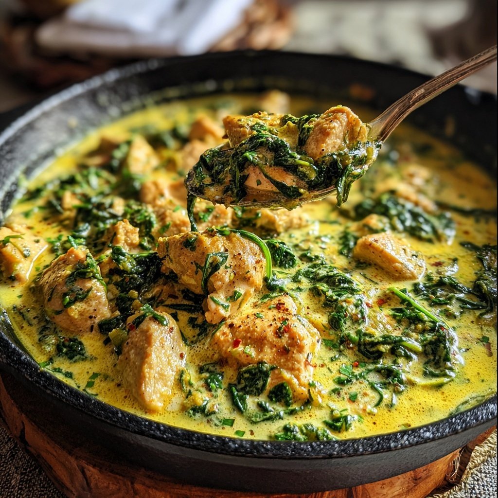 Creamy Chicken And Spinach Skillet