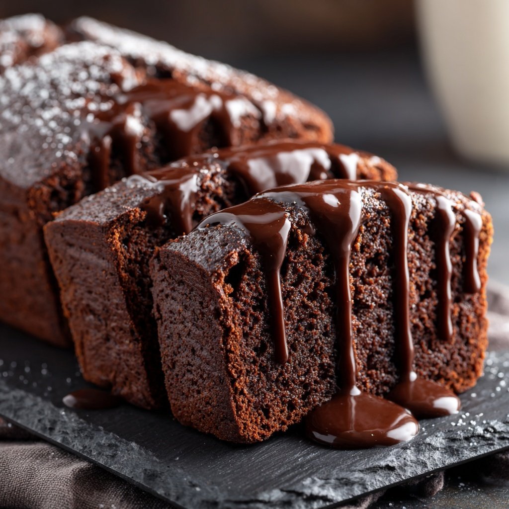 Chocolate Loaf Cake With Simple Glaze