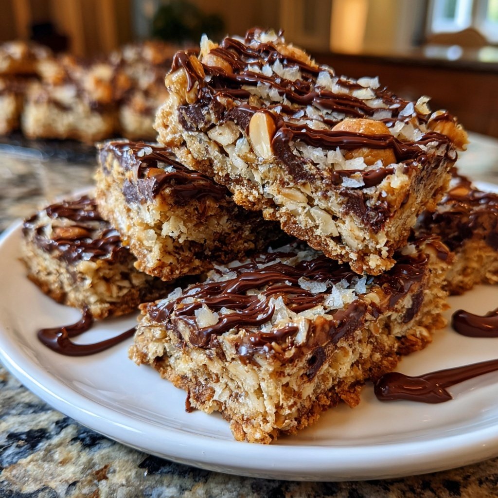Chocolate Hazelnut Coconut Bars