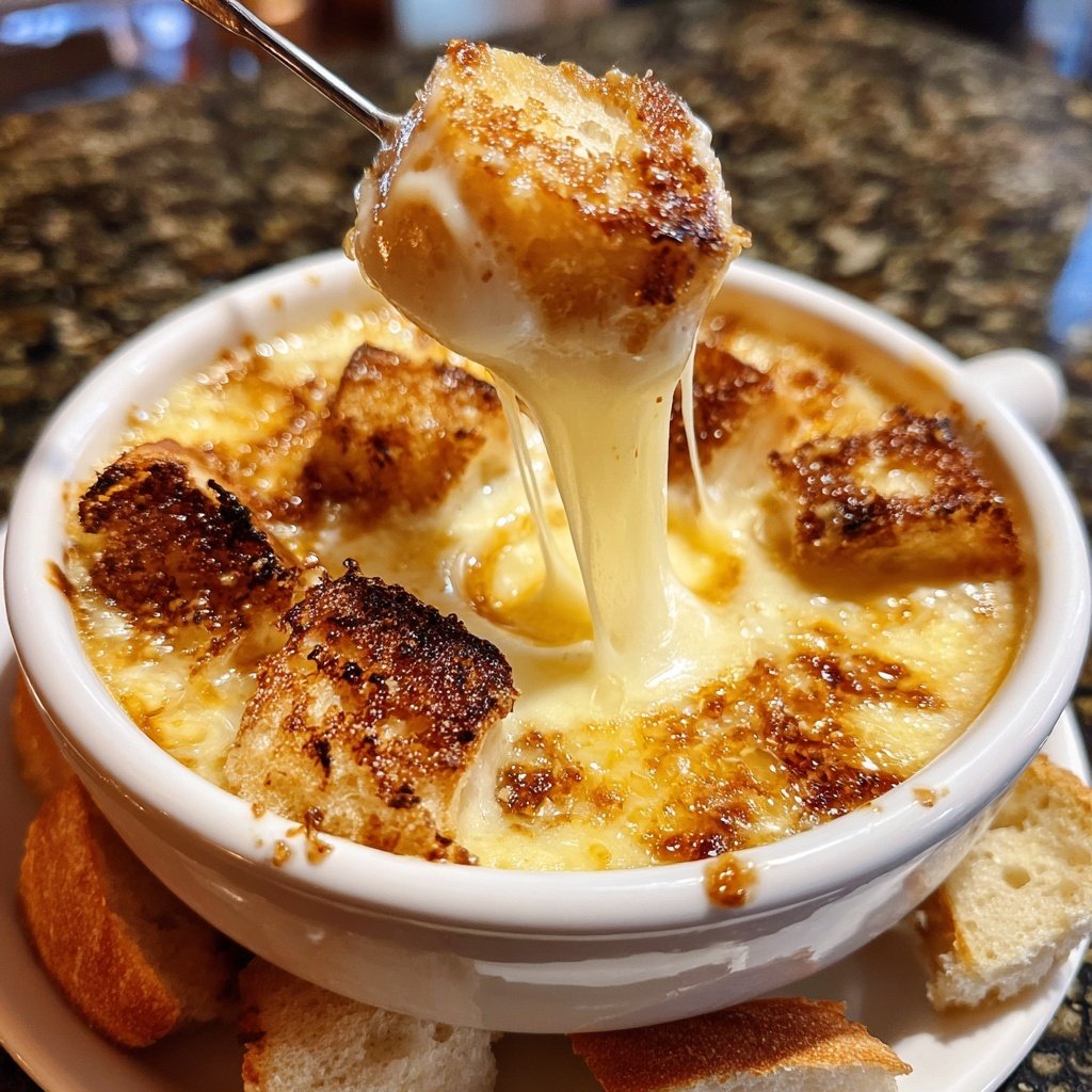 Fondue with Caramelized Garlic