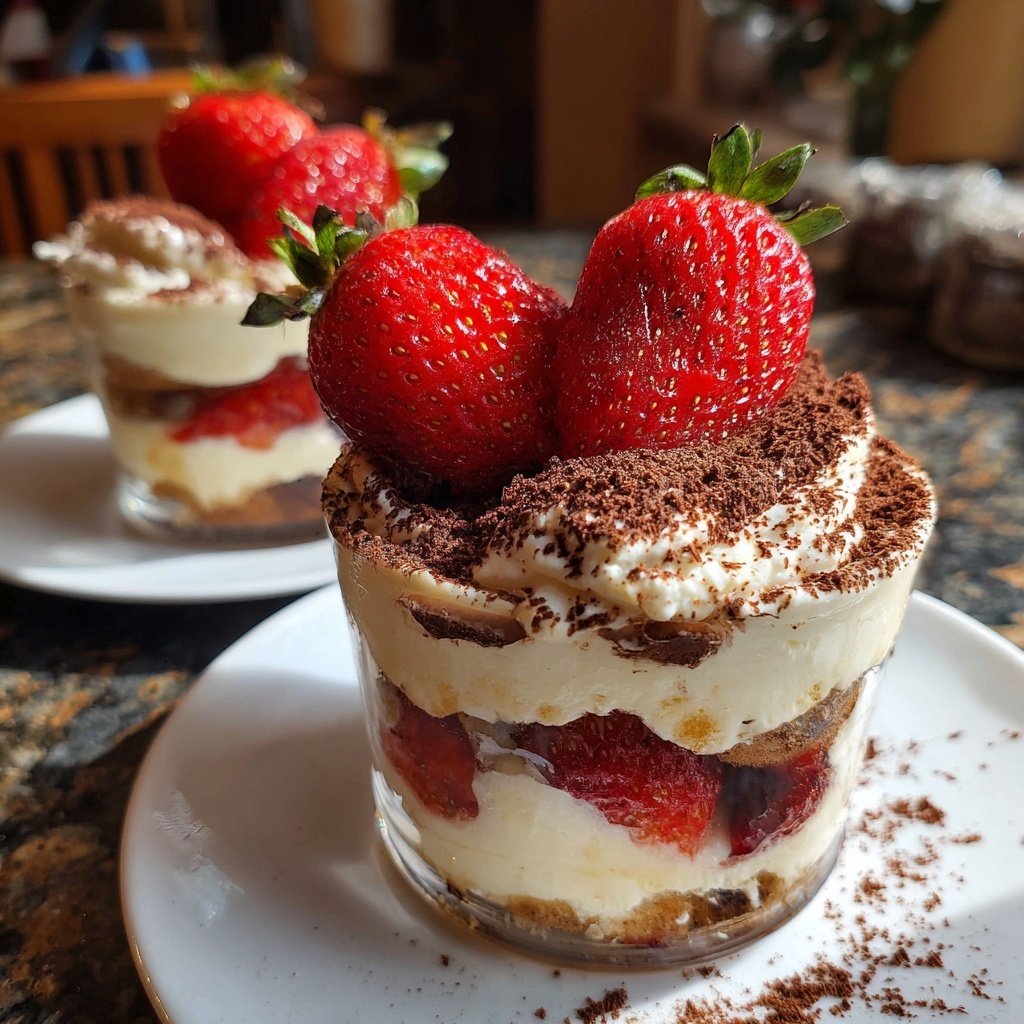 Strawberry Tiramisu Cups