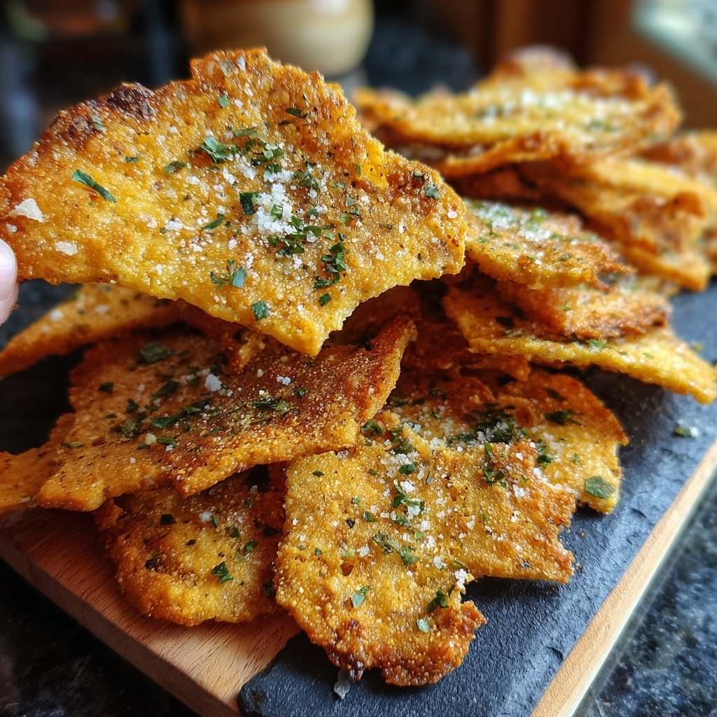 Crispy Chickpea Flatbread Chips