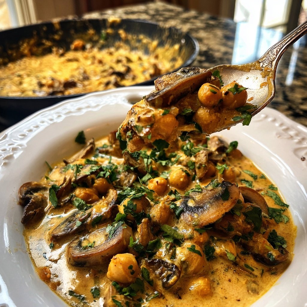 Creamy Mushroom Chickpea Curry