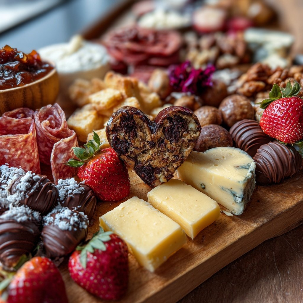 Valentines Charcuterie Board Sweet and Savory