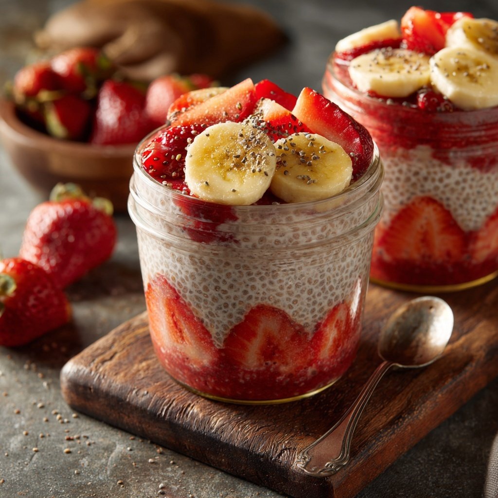 Strawberry Banana Chia Cups