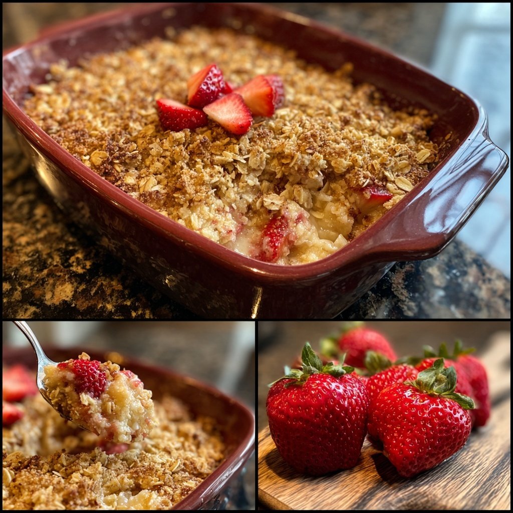 Strawberry Oat Breakfast Bake