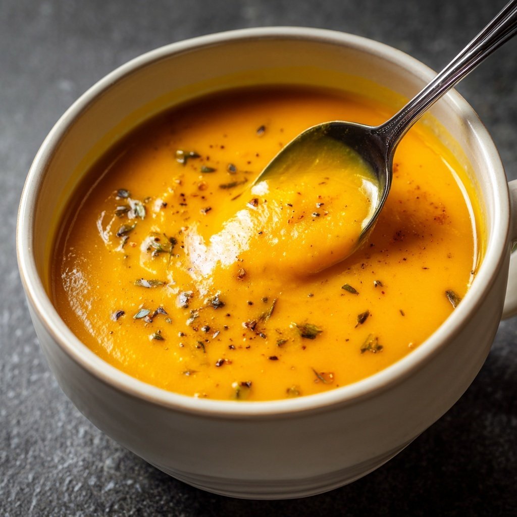 Healthy Crockpot Butternut Squash Soup