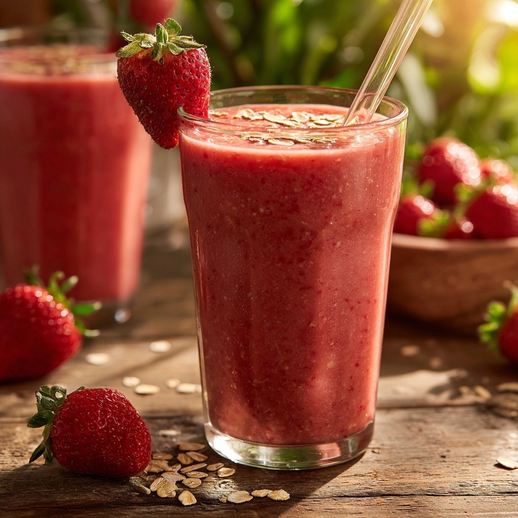 Strawberry Oatmeal Smoothie