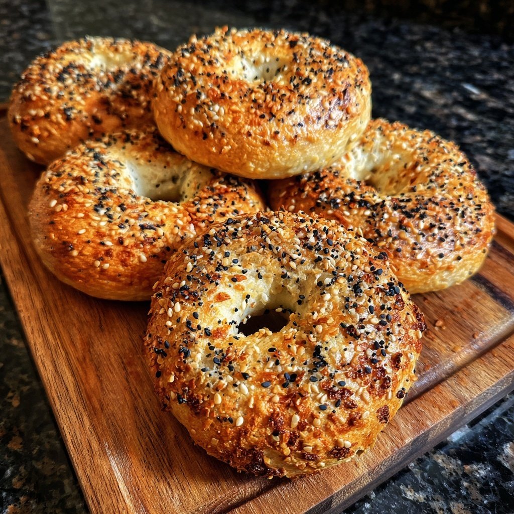High Protein Sesame Bagels