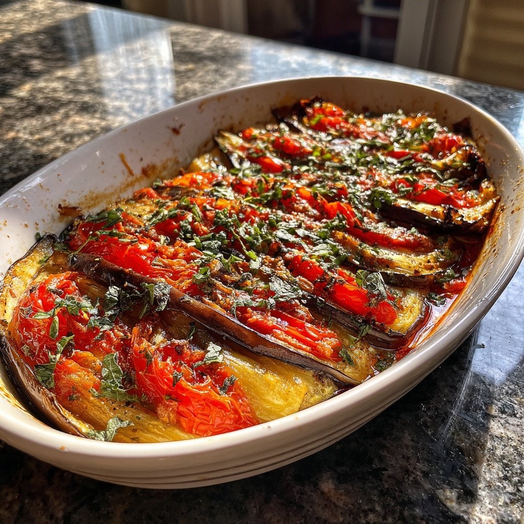 Baked Eggplant with Tomato and Herbs