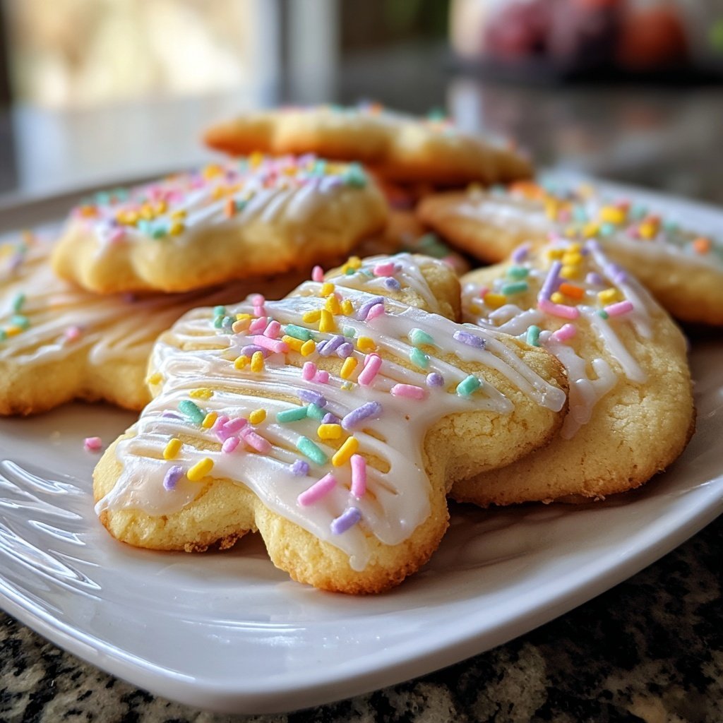 Spring Lemon Glazed Sugar Cookies