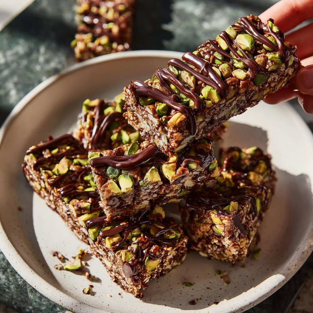 Chocolate Pistachio Snack Bars