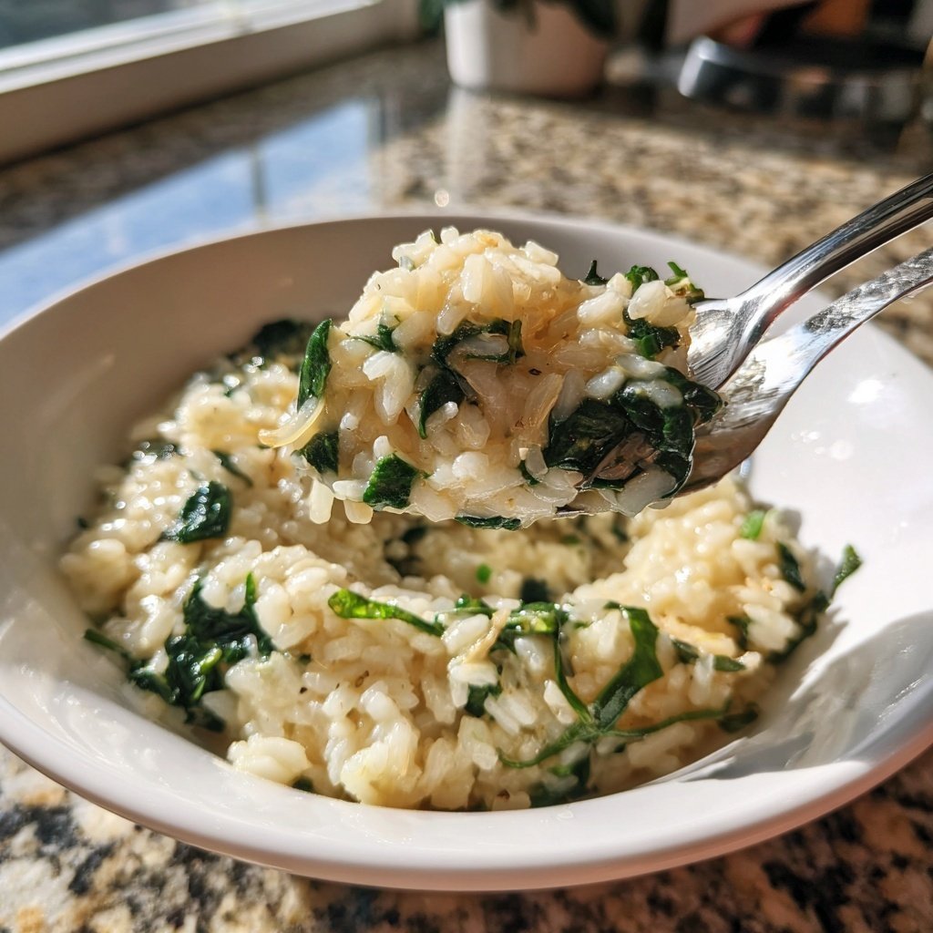 Creamy Spinach Garlic Rice