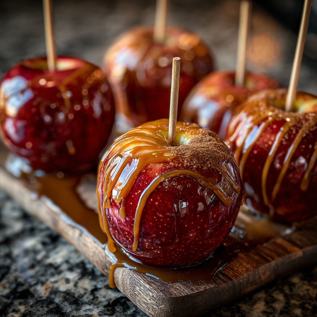 Glossy Cinnamon Candy Apples