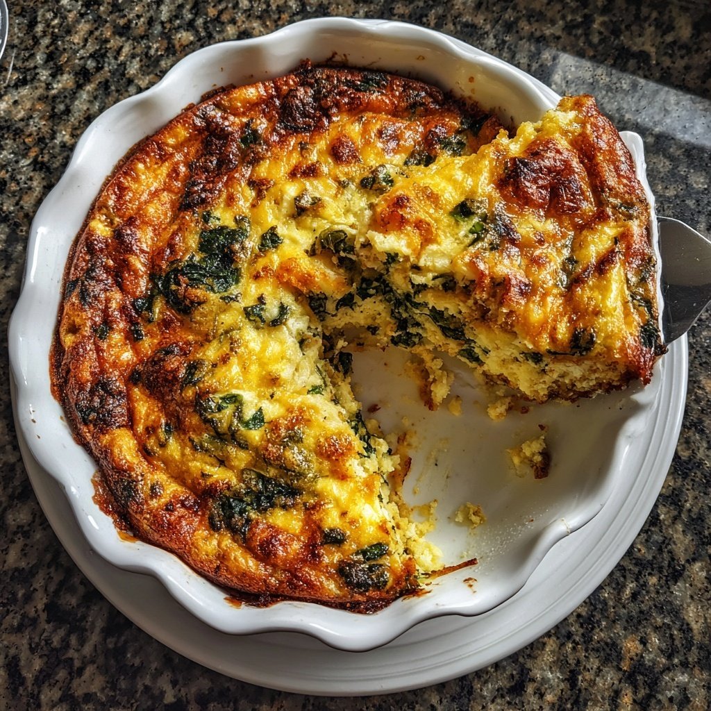 Breakfast Egg And Spinach Bake